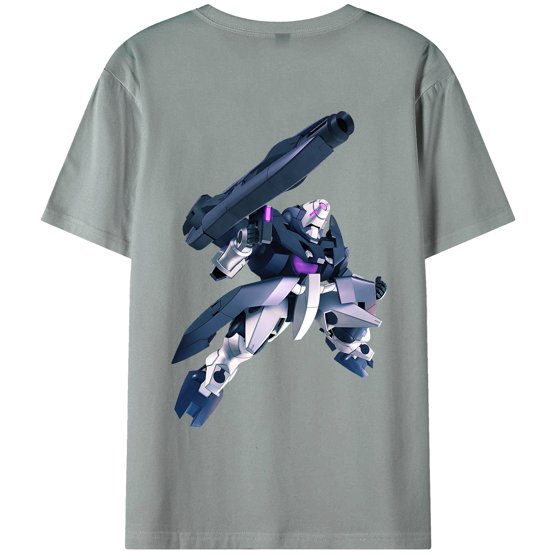 （画像用） 機動戦士ガンダム Mobile Suit Gundam 綿100％ メンズ半袖Tシャツ（バックプリント） 通気性